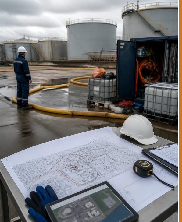 Разработка плана ликвидации разливов нефти в Раменском